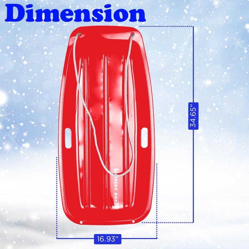 Slippery Racer زلاجة سباق الأطفال القابلة للانزلاق - 35 بوصة (أحمر، عبوة واحدة) - Image 3